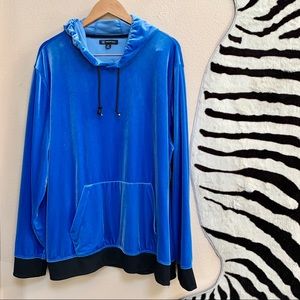 INC Crushed Velvet long sleeve hoodie size XXL